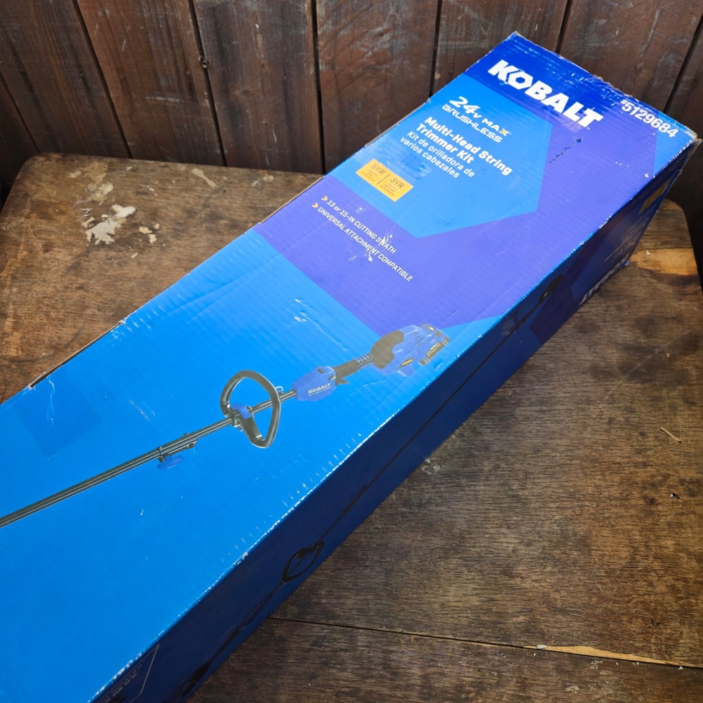 Kobalt KMH 1024-03 String Trimmer Kit 24V Max Blue Brushless Tested Tool Only